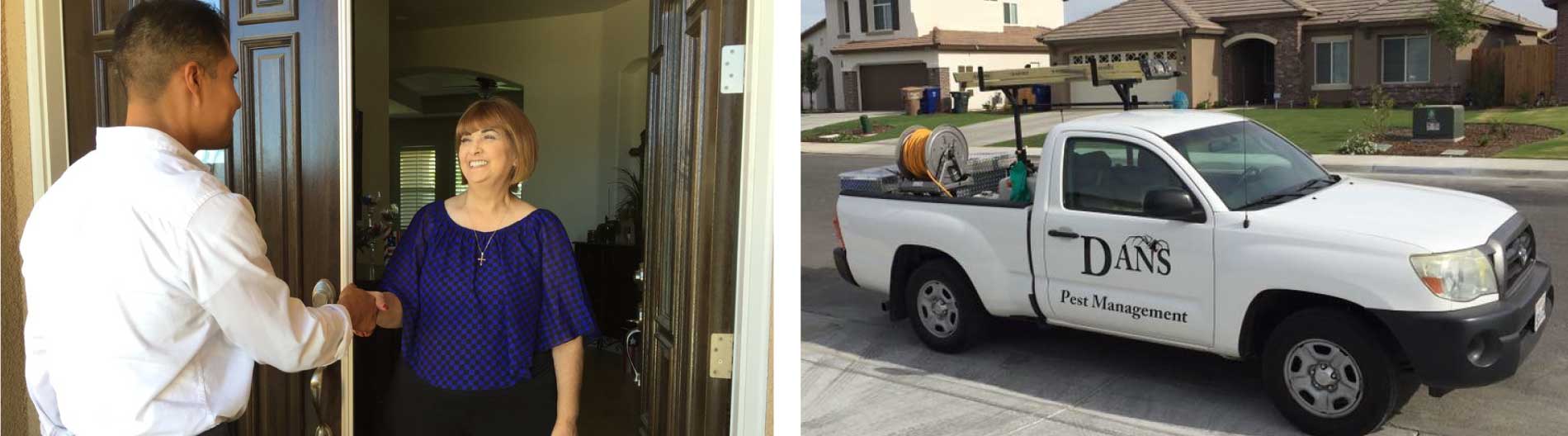 Residential home in a tree-lined Arvin neighborhood, protected by comprehensive pest management solutions.